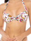 Mc2 Saint Barth Majolica White Print Bralette In Multicolor