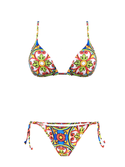 Mc2 Saint Barth Majolica Triangle In Multicolor