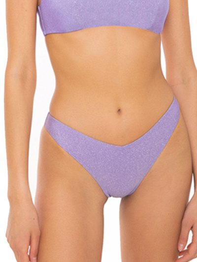 Mc2 Saint Barth Woman Lurex Cheeky Swim Briefs In Purple