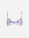 MC2 SAINT BARTH LILAC GINGHAM BRALETTE