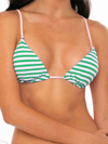 MC2 SAINT BARTH GREEN WHITE SILVER STRIPED TRIANGLE