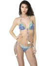 Mc2 Saint Barth Gipsy Print Triangle Top With Tassels In Green