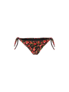 Mc2 Saint Barth Flower Print Swim Briefs In Black