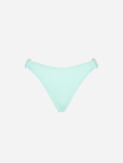 Mc2 Saint Barth Crinkle Pastel Swim Briefs In Green