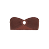 Mc2 Saint Barth Crinkle Brown Bandeau Top