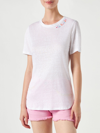 Mc2 Saint Barth Cotton T-shirt With Love St. Barth Embroidery In White