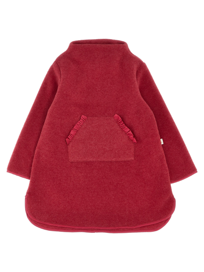 Il Gufo Kids' Fleece Dress In Red