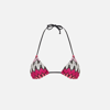 Mc2 Saint Barth Chevron Fuchsia Knitted Triangle Top In Pink