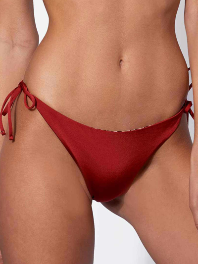 Mc2 Saint Barth Burgundy And Animalier Swim Briefs In Red