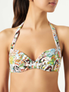 Mc2 Saint Barth Bralette Top With Tattoo Print In White