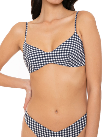 Mc2 Saint Barth Blue Gingham Bralette