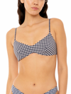 Mc2 Saint Barth Blue Gingham Bralette In Blue