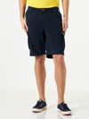 Mc2 Saint Barth Flat-front Belt-loops Cargo Shorts In Blue