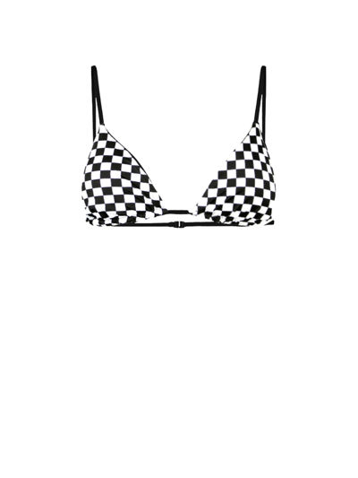 Mc2 Saint Barth Black Check Print Triangle