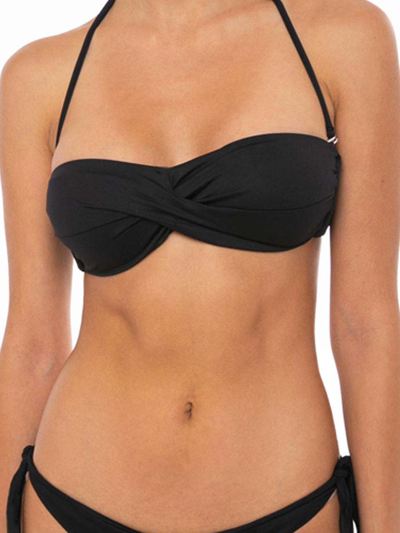 Mc2 Saint Barth Black Bandeau Top