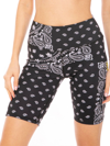 MC2 SAINT BARTH BIKER SHORTS BLACK BANDANA ALL-OVER PRINT