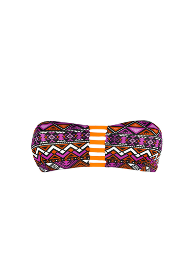 Mc2 Saint Barth Bandeau Top Optical Print In Pink