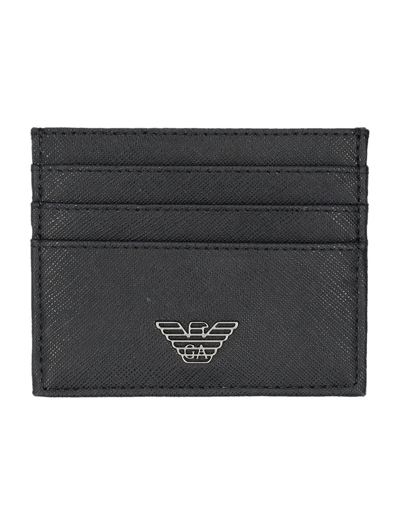 Emporio Armani Eagle Cardholder In Black