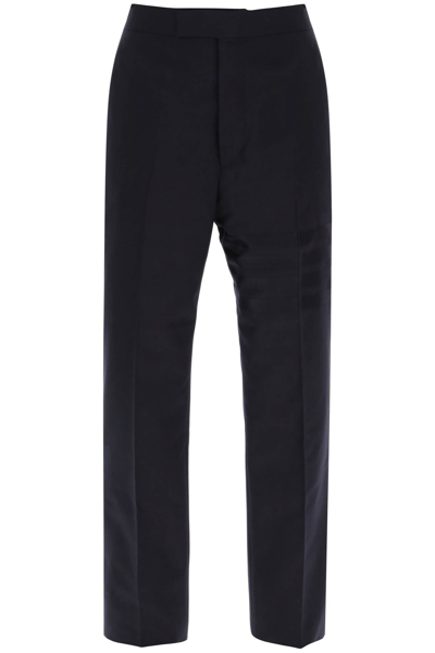 Thom Browne 4-bar Wool Trousers In Blue