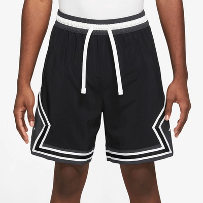 Jordan Mens  Dri-fit Sport Woven Diamond Shorts In Black/white