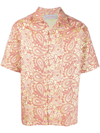 Bluemarble Embroidered Paisley Print Shirt In Red