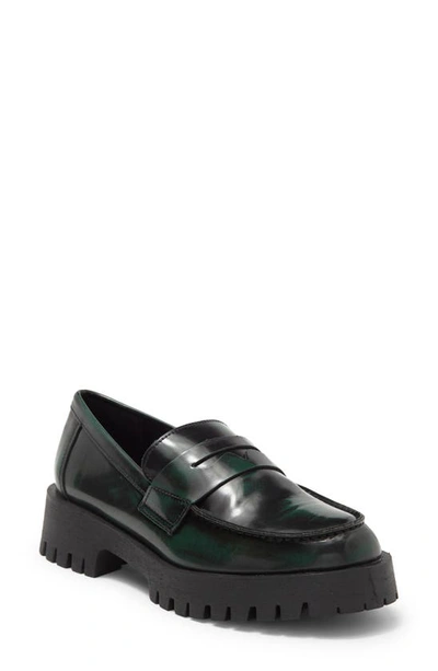 Steve Madden Lolo Penny Loafer In Green