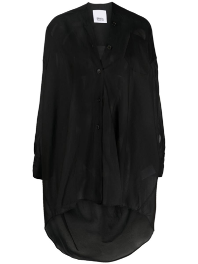 Erika Cavallini Alfonso V-neck Shirt In Black