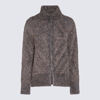 Fabiana Filippi Long-sleeve Zip-up Cardigan In Onice