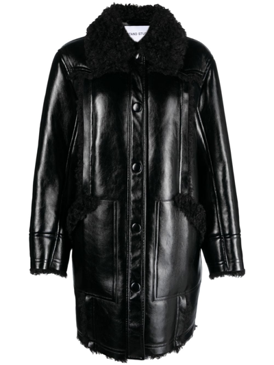 STAND STUDIO RAMONA FAUX-LEATHER COAT