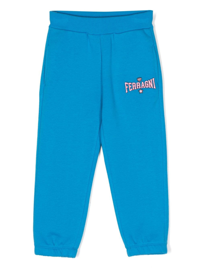 Chiara Ferragni Kids' Jogger In Jersey In Blue