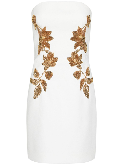 Rebecca Vallance Versailles Strapless Mini Dress Ivory In White