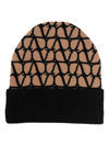 Valentino Toile Iconographe Cashmere Beanie In Neutrals