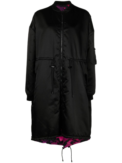 Alexandre Vauthier Drawstring-waist Oversized Coat In Black