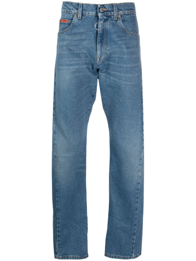 Martine Rose Printed Straight Leg Jeans In Blue Street Names