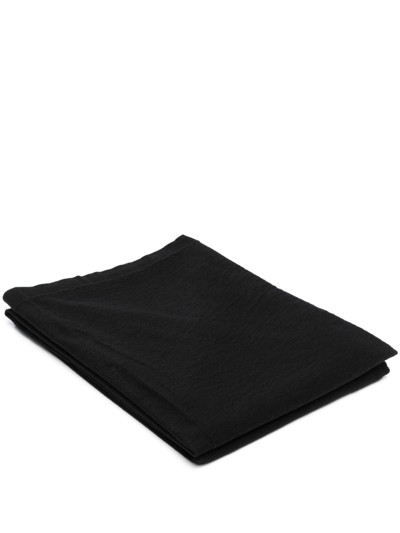 Rick Owens Fringed Cashmere Blanket In Black