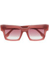 Retrosuperfuture Palazzo Square-frame Sunglasses In Red