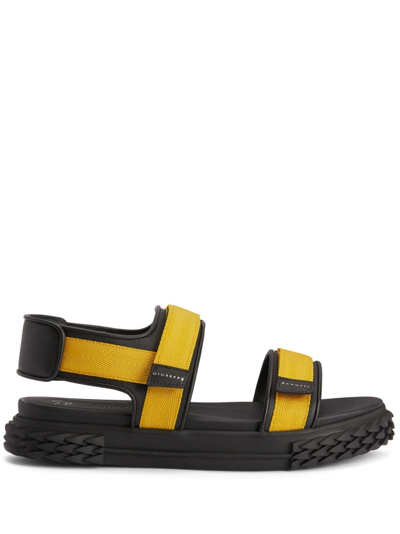 Giuseppe Zanotti Frankie Touch-strap Leather Sandals In Black