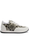 Giuseppe Zanotti Jimi Running Python-print Sneakers In Neutrals