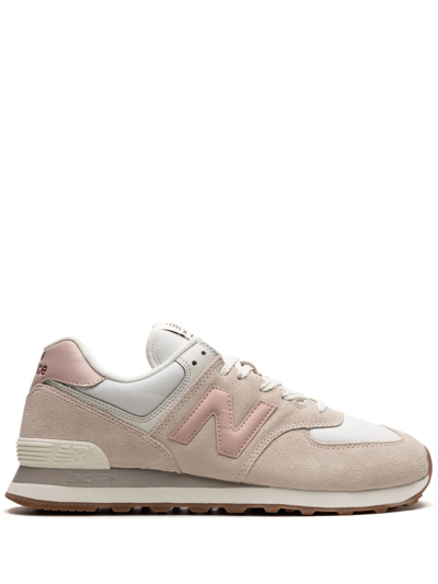 New Balance 574 "white/pink/gum" Sneakers In Neutrals