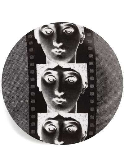 Fornasetti Wall Plate Tema E Variazioni N.272 In White/black