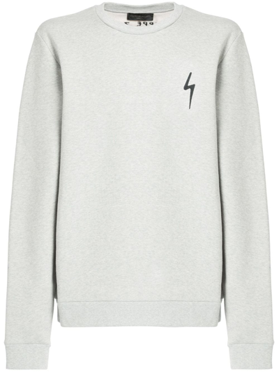 Giuseppe Zanotti Logo-embroidered Cotton Sweatshirt In Grey