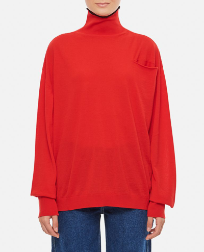 Quira Rollneck Wool Sweater In Red