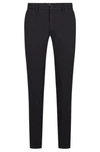 Hugo Boss Slim-fit Chinos In Stretch-cotton Gabardine In Black