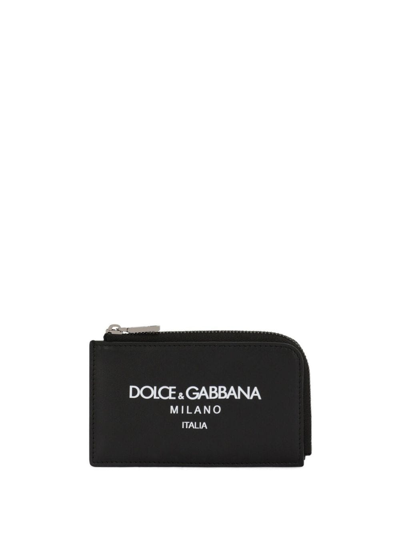 Dolce & Gabbana Portemonnaie Mit Rundumreissverschluss In Black