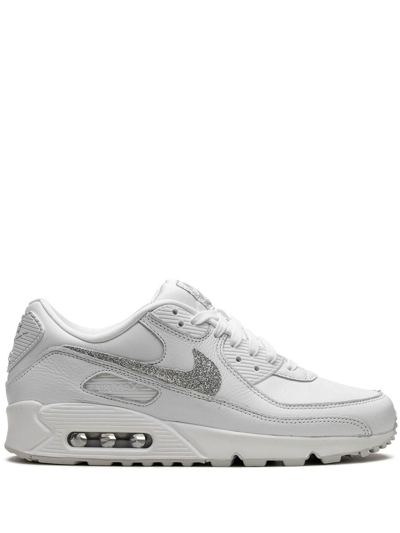 Nike Air Max 90 Se "glitter Swoosh" Sneakers In White