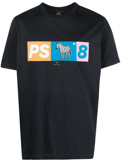 Ps By Paul Smith T-shirt Mit Print In Blue