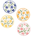 LES-OTTOMANS SPRING HAND-PAINTED CERAMIC PLATES (SET OF FOUR)