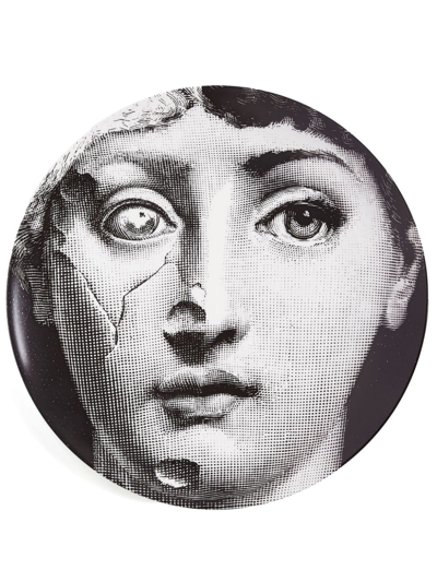 Fornasetti Wall Plate Tema E Variazioni N.378 In White/black