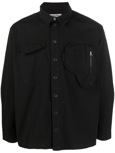 Henrik Vibskov Hemd Mit Aufgesetzten Taschen In Black