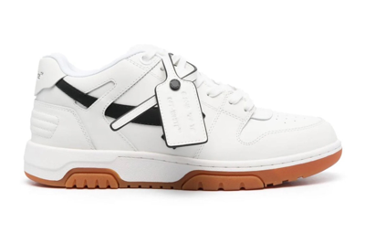 Pre-owned Off-white Out Of Office Calf Leather White Black Gum In White/black